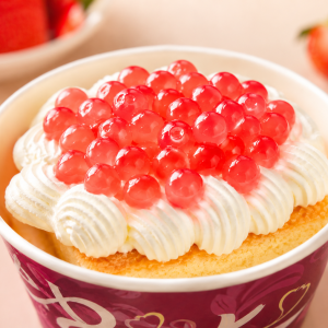 strawberrymilkcake Bobamisu Milkcake - Strawberry Flavoured Popping Balls and Syrup